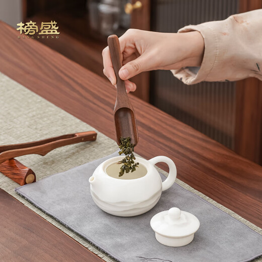 Bangsheng walnut tea spoon tea spoon single tea scoop special tool tea measuring spoon Chinese high-end tea spoon walnut tea spoon