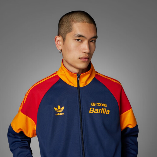 
adidas Roman football casual culture retro stand collar jacket men's clothing adidas official IT3878 deep indigo XL