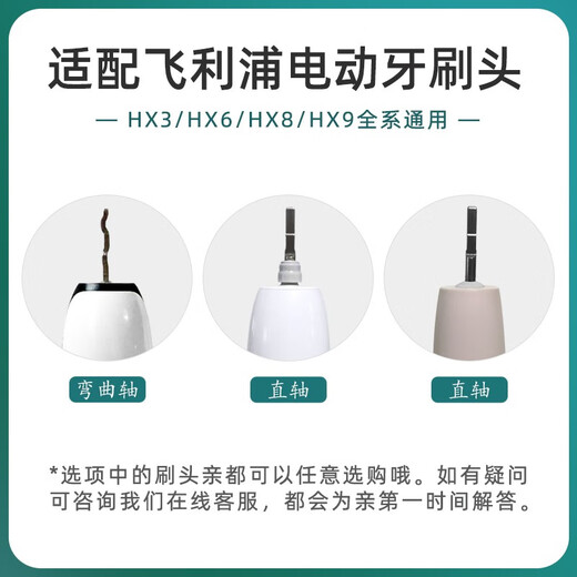 Haowei es adecuado para Philips HX682P Reemplazo de cabeza de cepillo de dientes eléctrico Universal HX680P/680Q/680C/681A/680J/W2 Tipo de blanqueamiento de dientes White 6 piezas