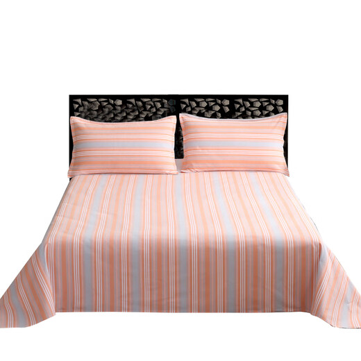 Export European single old coarse cloth sheet single piece pure cotton ice silk cool linen cotton linen linen summer QC gray white yellow gradient chaotic strips 1.2*2.2 meters only bed sheets suitable for 0.9 meters dormitory