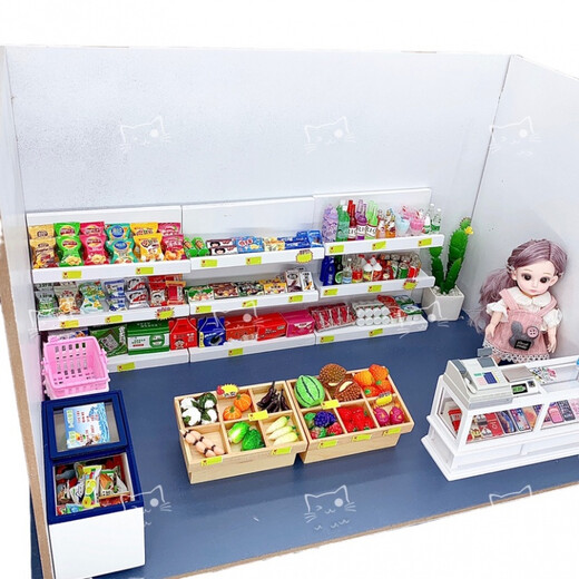 迷你玩具小超市全套真实版仿真娃娃屋场景创意微缩食玩过家家模型 刷卡机 2号 模型不能用