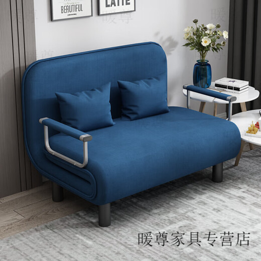 Simple fabric foldable dual-purpose multifunctional living room study double single small apartment 1 meter 1.5 meter foldable sand If you want other colors, please note or