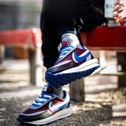 NIKE耐克耐克 Sacai X Nike LDV WAFFLE 三方联名鞋运动跑鞋 黑灰蓝解构DJ4877-600 41