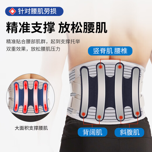 Standing posture (lizi) medical grade waist support belt, lumbar disc herniation, lumbar muscle strain, lumbar circumference surgery, steel plate waist support V-shaped XL