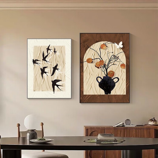 
Chengzi French desktop layout retro living room decoration painting medieval style restaurant persimmon Ruyi sofa background wall hanging painting JD15276 35*50 texture oil canvas ps gold frame