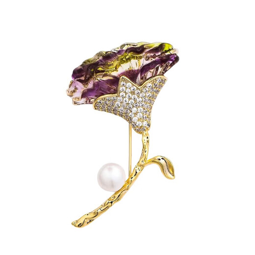 Marco Bizzarri carnation brooch, high-end women's exquisite glazed flower, simple and high-end corsage, temperament, suit pin, accessories gift, Teacher's Day gift for teacher, Mother's Day gift for mom