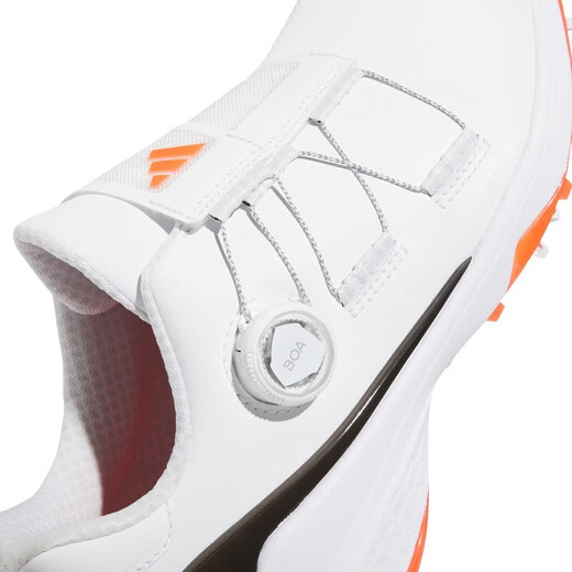 Adidas golf shoes men's ZG23 series new fashion lightweight anti-slip water-splashing BOA comfortable sports shoes GY9716 white/number one black/semi-fluorescent red 46 (UK10.5)