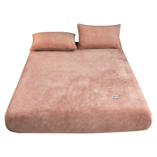 Frangomo Milk Velvet Sheet Single Piece Coral Velvet Bedspread Plus Velvet Mattress Cover Protective Cover Winter Anti-Slip Sheet 2023 Dark Gray 180x200cm Single Fitted Sheet Suitable for 5-25cm Mattress