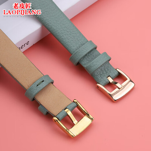 Old Coatman adaptado a Armani Women's Cowhide Strap Small Green Watch AR11149 11399 11302 1959 Pequeño reloj cuadrado Hebilla de acero verde oscuro de color verde oscuro