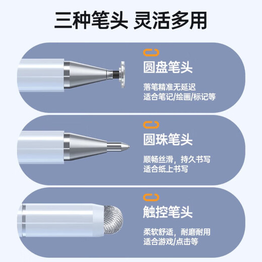GOKUS作业帮学习机平板电脑t28/t20pro+/p20pro+/x28/x20电容笔触屏笔触控笔手写笔AI笔平替通用笔 三合一电容笔【不断触白色】无需充电/即拿即用