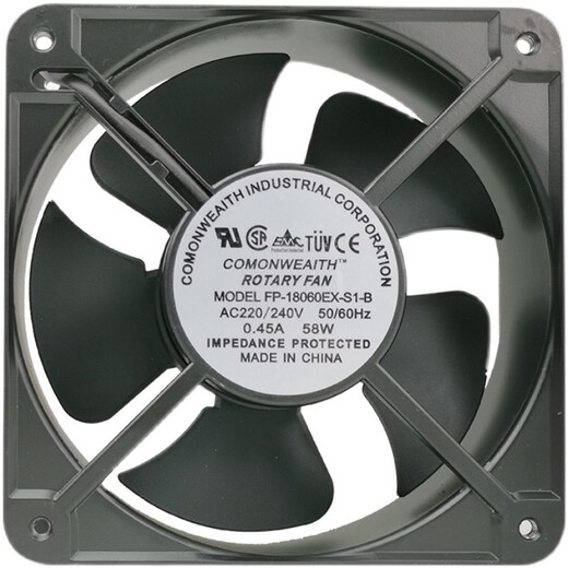 
Fenglu Sanxie 15051 small axial flow fan 220V electric cabinet electric box welding machine 17251 industrial ventilation and heat dissipation fan FP-108EX-S1-S square 15051 oil-containing