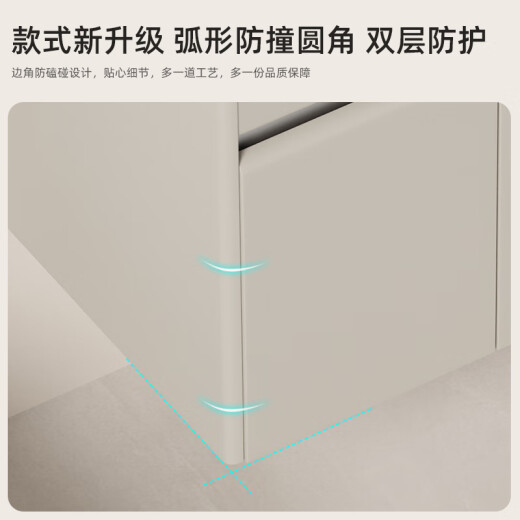 海松达不锈钢浴室柜组合陶瓷一体110cm洗手盆120大户型卫生间洗脸盆柜 奶咖色12048cm主柜+全封镜柜