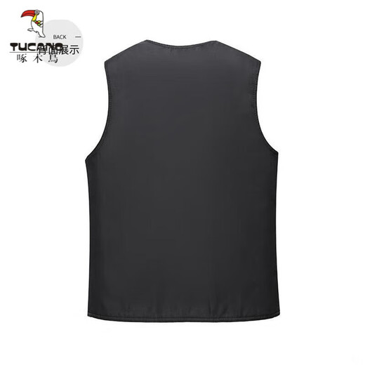 啄木鸟（TUCANO）中老年人男钓鱼马甲两面穿户外春秋薄多口袋马夹背心摄影爸爸坎肩 【款一】卡其 建议145-170斤