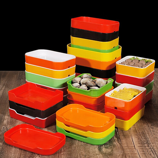 
Deman Ke Chuan Chuan Hot Pot Restaurant Special Tableware Commercial Barbecue Side Plate Vegetable Bucket Plastic Barbecue Fried Skewers Plate H13068 Large Vegetable Bucket Please prepare color for orders