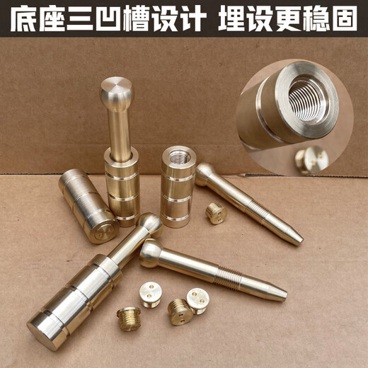 仁聚益恒泰隐藏式沉降观测点预埋件测量标志测量钉沉降观测钉水准点测钉 不锈钢半圆测头M14110