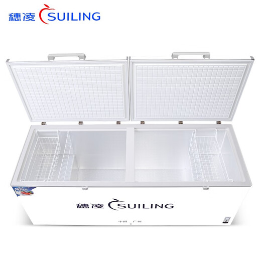 Suiling (SUILING) five-sided refrigeration commercial freezer with more than 500 liters horizontal single temperature first-level energy efficiency ultra-low temperature - 40 vegetable and tea fresh-keeping seafood and meat freezer quick freezer 828 liters low temperature - 25 丨Five-sided refrigeration and freezer refrigeration can be transferred