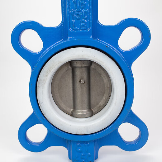 Válvula neumática de tetrafluorobutterfly D671F-16 304 Placa Pallet Clamp Tipo de válvula de mariposa neumática DN50 65 80 100 150 DN100 (Teflón+304)