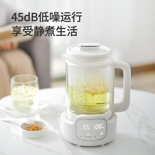 GLASSLOCK double-layer soft sound titanium heating plate health kettle constant temperature kettle office tea kettle 1L household flower tea kettle kettle electric kettle reservation 72h heat preservation