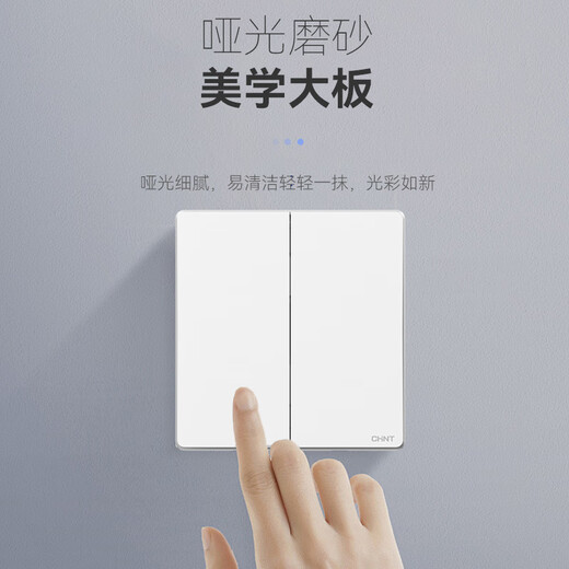 Chint (CHNT) switch socket panel type 86 concealed household five-hole socket whole house package frameless large board network socket wall panel NEW6TS autumn leaf yellow positive five-hole socket