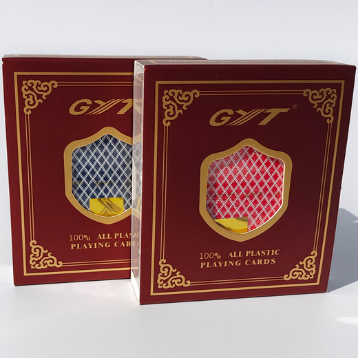 Kinputon 6 paires] Plastic Poker Gold Art Gyt Gyt Double face pote poker PVC GAK SOHA Bridge Gyt688 Bleu [6 paires]