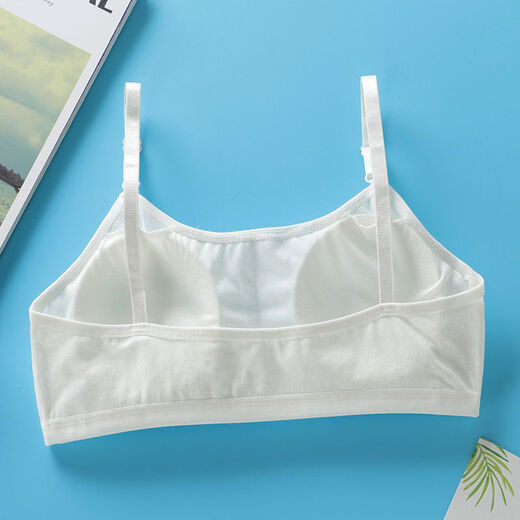 Girls de sixième année Sous-vêtements Junior High School Underwear Growth Growth Étudiants 9-12-14-16 ans Junior School Students Students High School Students High School Students Small Vest Bras 829 (blanc + Pink + Skin + Blue) One Taille (12-18 ans)