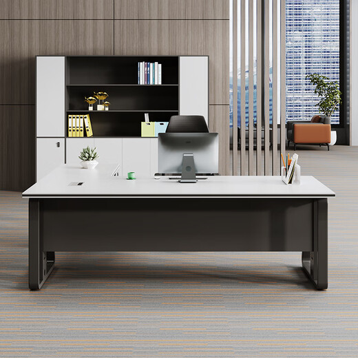 Table Xiaobai boss table office desk president table simple modern manager table supervisor table office desk and chair combination 2.0 meters boss table