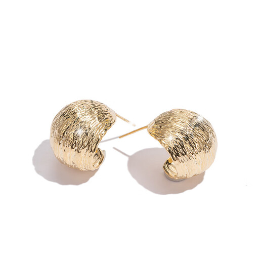 Qlady French metal earrings, feminine, high-end, silver needle earrings, female gold light luxury earrings, birthday gift for girlfriend