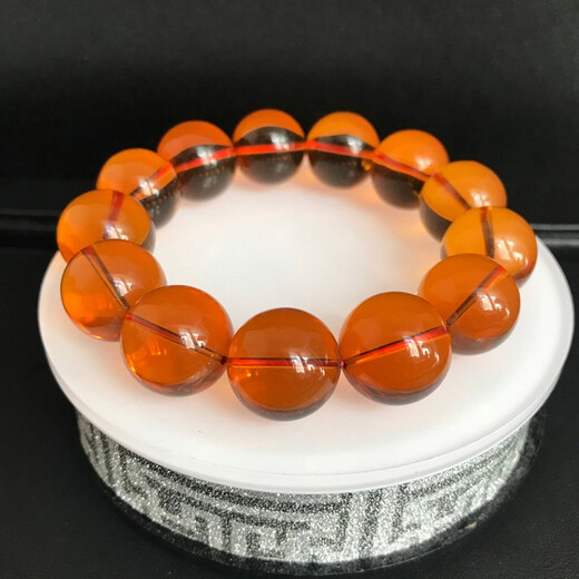 Dingfei Myanmar Amber 18mm Water Purifying Blood Black Tea Bracelet Men Women Domineering Amber Beeswax Picture Color