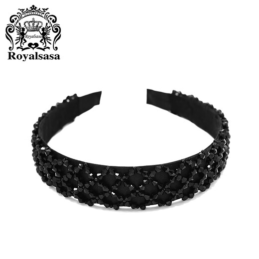 Royal sasa皇家莎莎发饰发窟复古头箍仿水晶宽边发箍压发卡子头饰成人