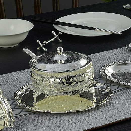 Queen Anne Round Pallet Dim Snack Breakfast Fruit Plate Imported Silverware Luxury Small Chiben Middle Chiben Large Chiben Tray Large Chiben Tray (0/6180)