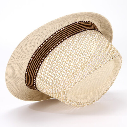 Tuzun (kingtrip) middle-aged and elderly hat men spring and summer dad sun hat topper grandpa mesh breathable straw hat sun hat deep khaki
