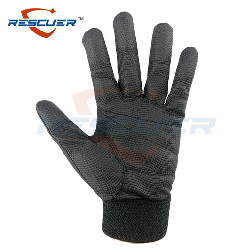 消防爬绳手套 比武训练抢险救援绳索攀爬专用 蜻蜓防滑红 原装 E-831BK 常规款 80兄 M