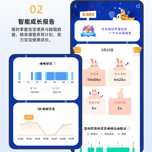 Les mises à niveau des soignants pour bébé de troisième génération de Haima Daddy ont été intelligents pour bébé moniteur pour enfants Caméra pour enfants Haima Version phare de troisième génération - 32G (SHUGUANG YELLOY)