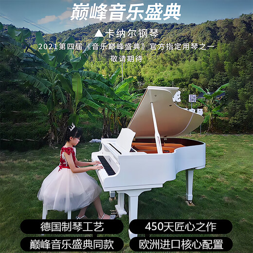 Le nouveau piano à domicile de Carnall pour des performances professionnelles pour adultes solides piano boisé importés d'Allemagne pour l'enseignement haut de gamme GC5 Athènes White [Source sonore allemande à triple réévite]