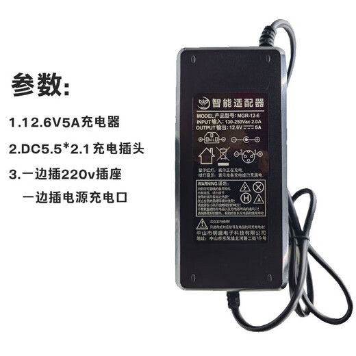 Tiantu 12.6v5a10a30a Schnellladelnd mobiles Netzteil Lithium -Batterie Ladegerät Auto Ladegerät 12.6v5a Ladegerät DC -Schnittstelle