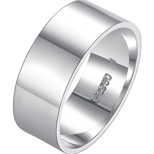 Aido diamond pt950 platinum ring men's fine platinum wide solid thick thick ring 15# 9.6-9.8g face width about 8.0mm