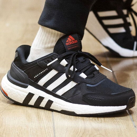 阿迪达斯 （adidas）男鞋夏季新款运动鞋EQT+缓震跑步鞋轻便透气休闲鞋HR2035 GX6630黑白红 39