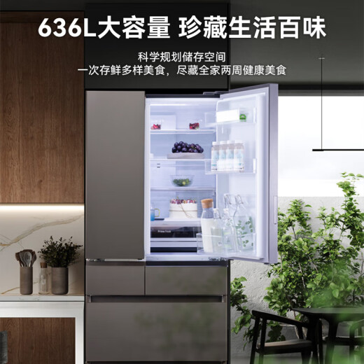 松下（Panasonic）日本原装进口冰箱高端镜面款NR-F673WX-X5 659L自动独制冰纳诺怡X除菌  -3微冻保鲜技术顶置压缩机 NR-F658WX原装进口[636L]棕色
