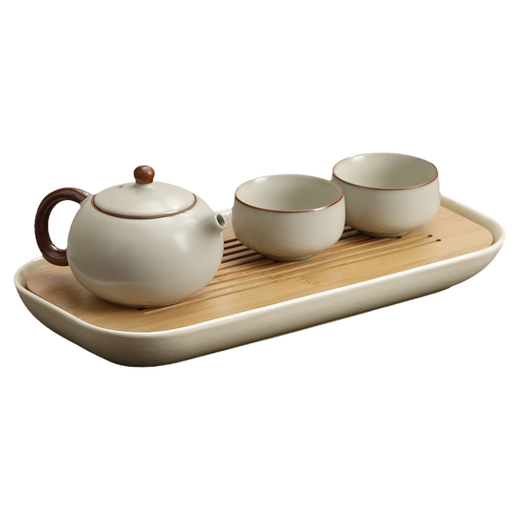 Shangyanfang Ru Kiln Kung Fu tea set complete set with tea tray for one person high-end ceramic high-end household tea cup teapot utensil set