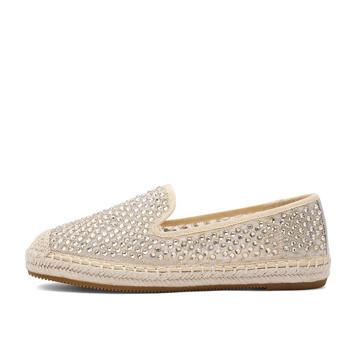 Belle Hollow atmable Fischerschuhe für Frauen Leichte und komfortable flache Freizeitschuhe B1943CA4 Gold 37 (235 mm)