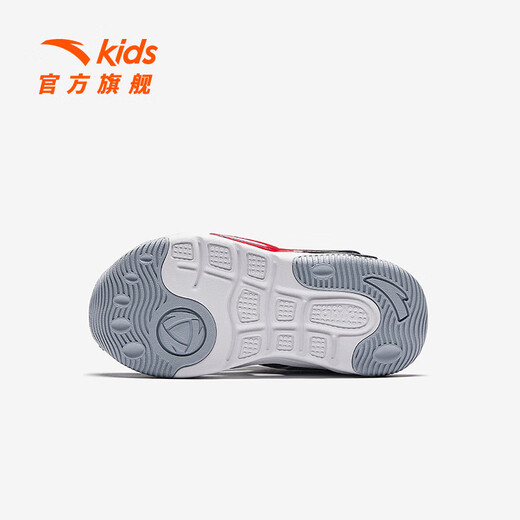 Anta Children's Jellyfish Sandals Boys Beach Shoes 2025 Summer New Style Baotou Comfortable Knob Button Breathable Frame Silver/Black-1 28