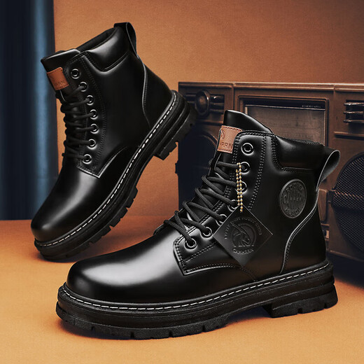 Changxiang Huili Martin Boots Herren Frühling und Sommer 2025 Neue Hochsportarten und Freizeitschuhe dicker alleiniger Leder wasserdichte Arbeitspeakschuhe Männer gelb 42