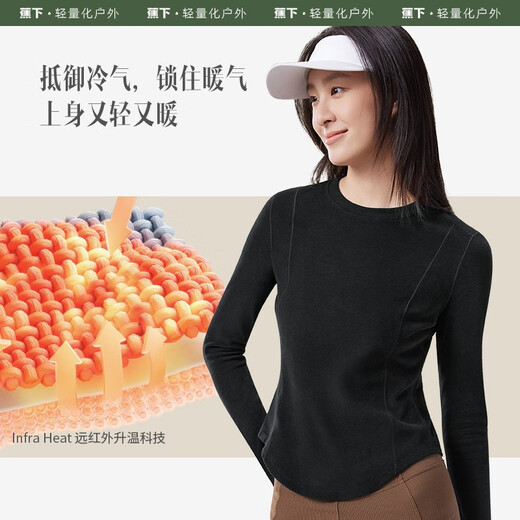 Beneunder Bottom-Hemd für Frauen, schlankes Fleece Langarmed T-Shirt für Frauen, Herbst- und Winter Neue Produkte, feste Farbe Elastizität Schlanker Fit PO15123