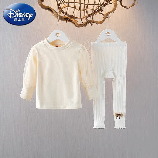 迪士尼（Disney）婴幼儿秋装女童宝宝春秋季洋气套装0-4岁衣服2公主裙小女孩三件套 粉红色 66 cm适合年龄3-6个月