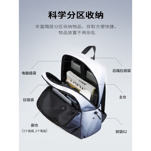 Golf (Golf) Rucksack für Männer Gradient Fashion Computer Rucksack für Frauen Trendy Marke große Kapazität Junior High School High School College School Tinte Farbe
