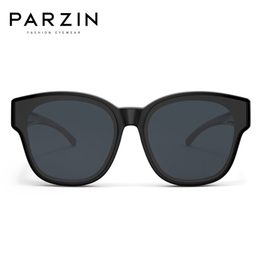 帕森（PARZIN）儿童偏光太阳镜 个性潮流眼镜男女童户外遮阳防晒近视套镜PZ12109 亮黑色