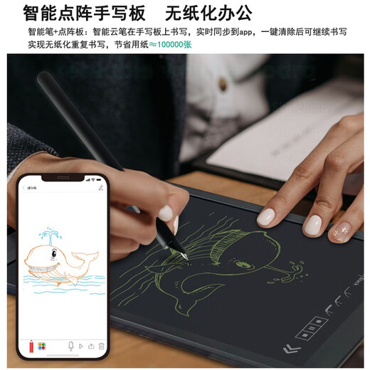 乐发芽Ophaya电子笔记本手写syncpen智能笔纸屏同步手写板商务办公会议记事本可存储记录日记本创意礼品 经典款礼盒装【智能笔+PU笔记本】国际版
