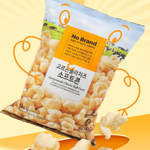 No Brand诺倍得玉米卷 芝士味 145g 韩国进口网红爆米花休闲零食
