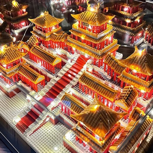 Taihe Hall Bausteine, Städtebau und Zapfen Montage Bausteine