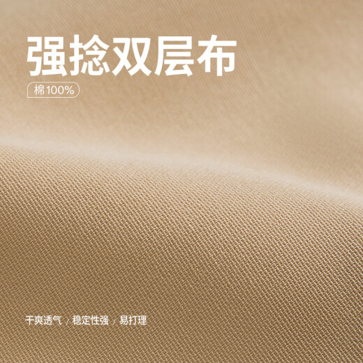 LESS春季棉质裙子女休闲气质V领收腰短袖连衣裙2N3G14110 254/纸棕 XS